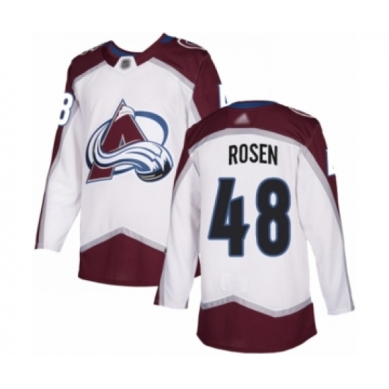 Youth Colorado Avalanche 48 Calle Rosen Authentic White Away Hockey Jersey