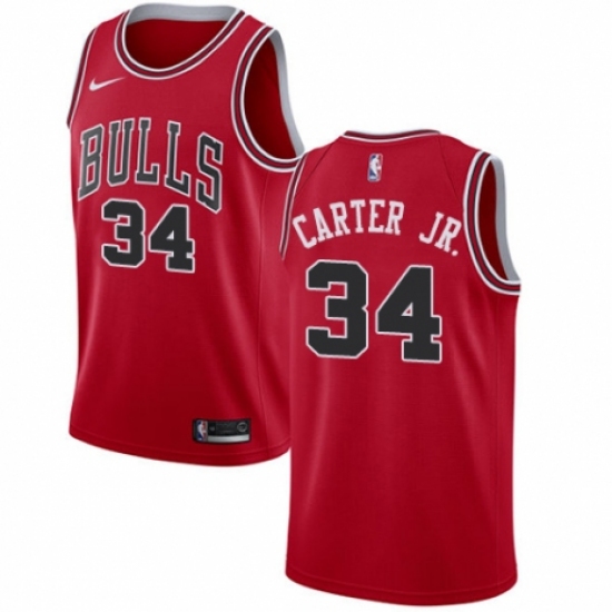 Women's Nike Chicago Bulls 34 Wendell Carter Jr. Swingman Red NBA Jersey - Icon Edition