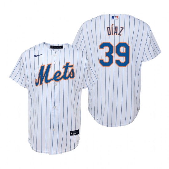 Men's Nike New York Mets 39 Edwin Diaz White Home Stitched Baseball Jersey