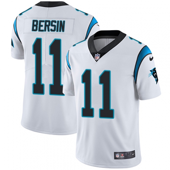 Youth Nike Carolina Panthers 11 Brenton Bersin White Vapor Untouchable Limited Player NFL Jersey