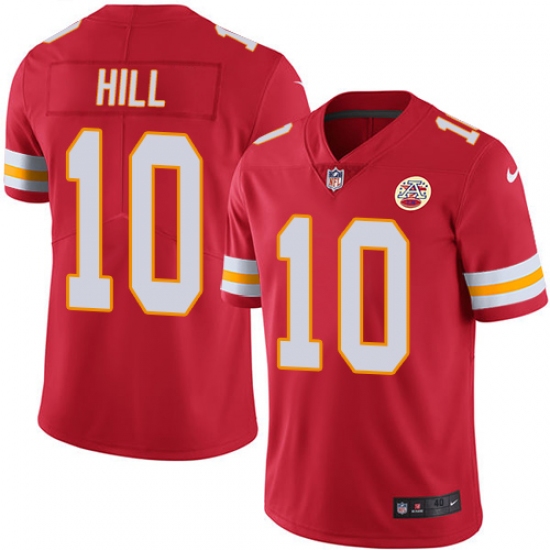 Men's Nike Kansas City Chiefs 10 Tyreek Hill Red Team Color Vapor Untouchable Limited Player NFL Jersey