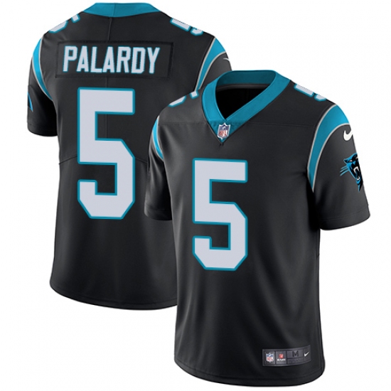 Men's Nike Carolina Panthers 5 Michael Palardy Black Team Color Vapor Untouchable Limited Player NFL Jersey