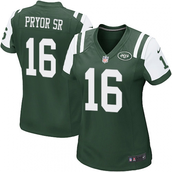 Women Nike New York Jets 16 Terrelle Pryor Sr. Game Green Team Color NFL Jersey