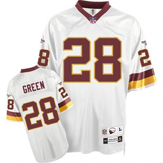 Reebok Washington Redskins 28 Darrell Green White Authentic Throwback NFL Jersey