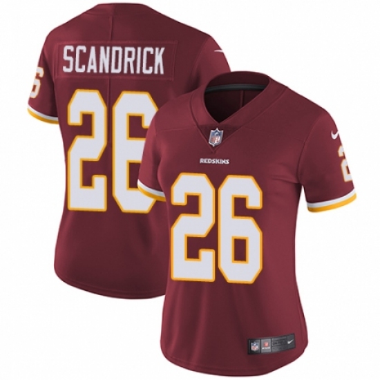 Women's Nike Washington Redskins 26 Orlando Scandrick Burgundy Red Team Color Vapor Untouchable Limited Player NFL Jersey