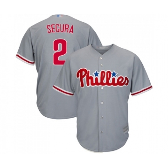 Youth Philadelphia Phillies 2 Jean Segura Replica Grey Road Cool Base Baseball Jersey