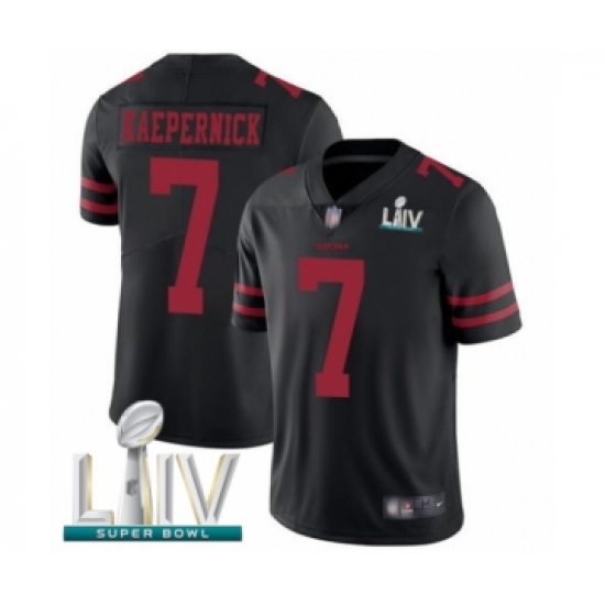 Men's San Francisco 49ers 7 Colin Kaepernick Black Alternate Vapor Untouchable Limited Player Super Bowl LIV Bound Football Jersey