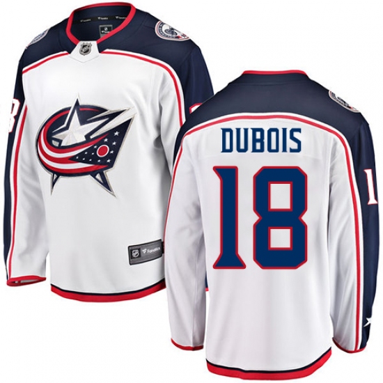 Youth Columbus Blue Jackets 18 Pierre-Luc Dubois Fanatics Branded White Away Breakaway NHL Jersey