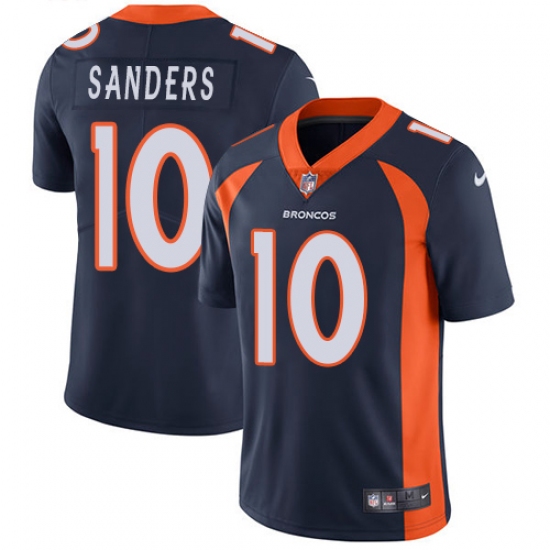 Men's Nike Denver Broncos 10 Emmanuel Sanders Navy Blue Alternate Vapor Untouchable Limited Player NFL Jersey