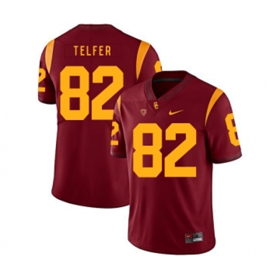 USC Trojans 82 Randall Telfer Red College Football Jersey