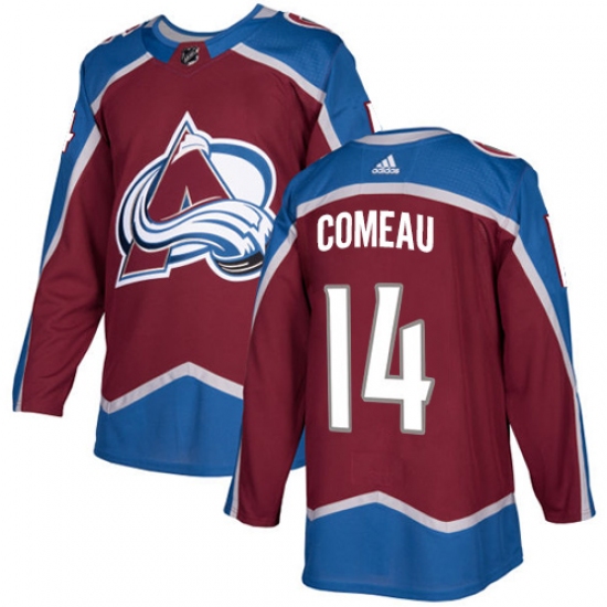 Men's Adidas Colorado Avalanche 14 Blake Comeau Premier Burgundy Red Home NHL Jersey