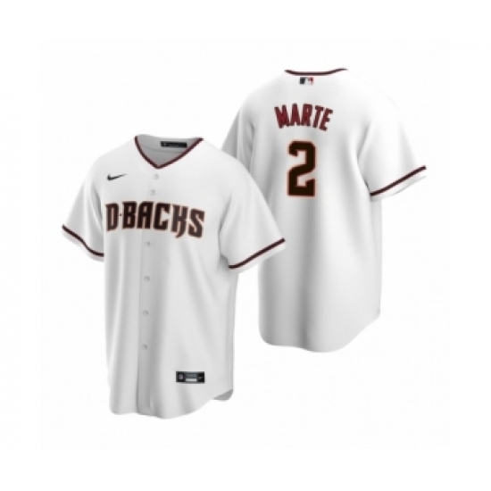 Men's Arizona Diamondbacks 2 Starling Marte Nike White Replica Home Jersey