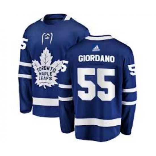 Men's Toronto Maple Leafs 55 Mark Giordano Royal Blue Adidas Stitched NHL Jersey