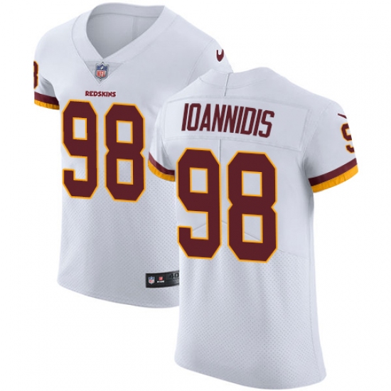 Men's Nike Washington Redskins 98 Matt Ioannidis White Vapor Untouchable Elite Player NFL Jersey