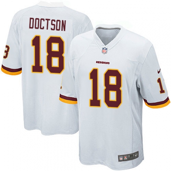 Men's Nike Washington Redskins 18 Josh Doctson Game White NFL Jersey