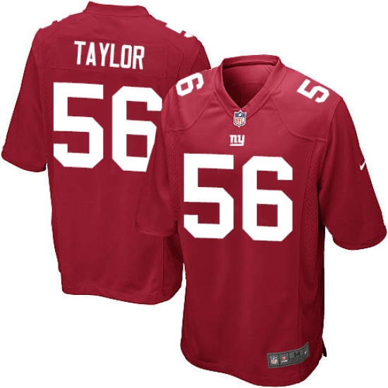 Men's Nike New York Giants 56 Lawrence Taylor Game Red Alternate NFL Jersey