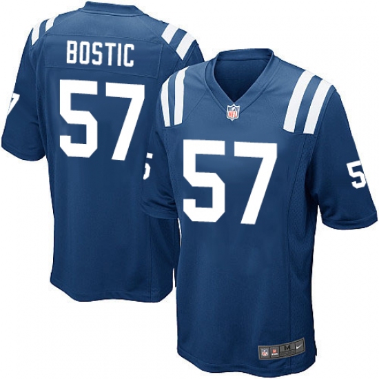 Men's Nike Indianapolis Colts 57 Jon Bostic Game Royal Blue Team Color NFL Jersey