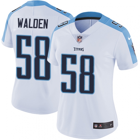 Women's Nike Tennessee Titans 58 Erik Walden White Vapor Untouchable Elite Player NFL Jersey