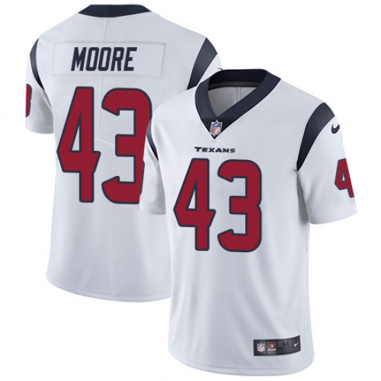 Men's Nike Houston Texans 43 Corey Moore White Vapor Untouchable Limited Player NFL Jersey