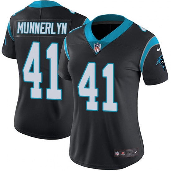 Women's Nike Carolina Panthers 41 Captain Munnerlyn Black Team Color Vapor Untouchable Limited Player NFL Jersey