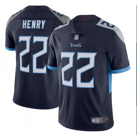 Men's Nike Tennessee Titans 22 Derrick Henry Navy Blue Alternate Vapor Untouchable Limited Jersey