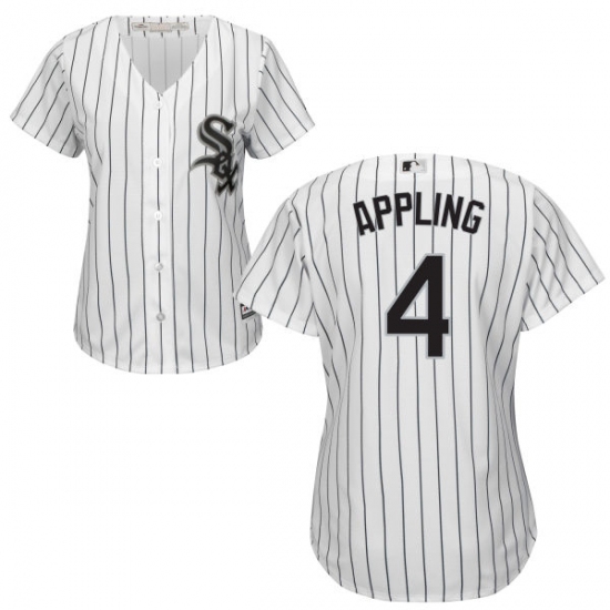 Women's Majestic Chicago White Sox 4 Luke Appling Authentic White Home Cool Base MLB Jersey