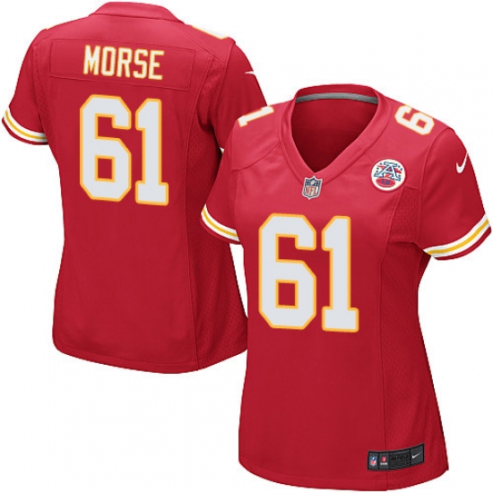 Women's Nike Kansas City Chiefs 61 Mitch Morse Game Red Team Color NFL Jersey