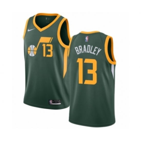 Youth Nike Utah Jazz 13 Tony Bradley Green Swingman Jersey - Earned Edition