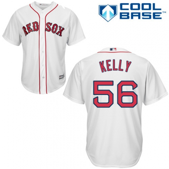 Youth Majestic Boston Red Sox 56 Joe Kelly Replica White Home Cool Base MLB Jersey