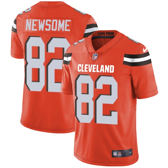 Youth Nike Cleveland Browns 82 Ozzie Newsome Elite Orange Alternate NFL Jersey