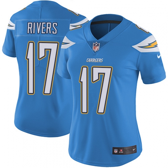 Women's Nike Los Angeles Chargers 17 Philip Rivers Elite Electric Blue Alternate NFL Jersey