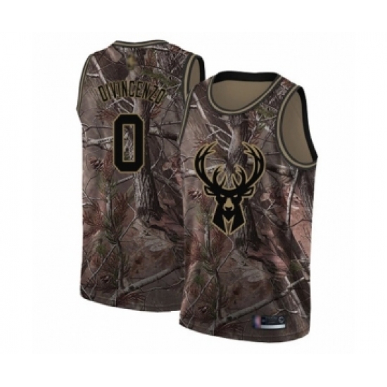 Youth Milwaukee Bucks 0 Donte DiVincenzo Swingman Camo Realtree Collection Basketball Jersey