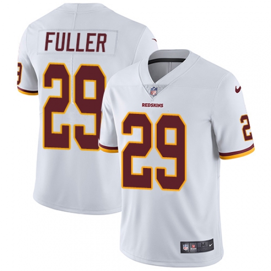 Men's Nike Washington Redskins 29 Kendall Fuller White Vapor Untouchable Limited Player NFL Jersey