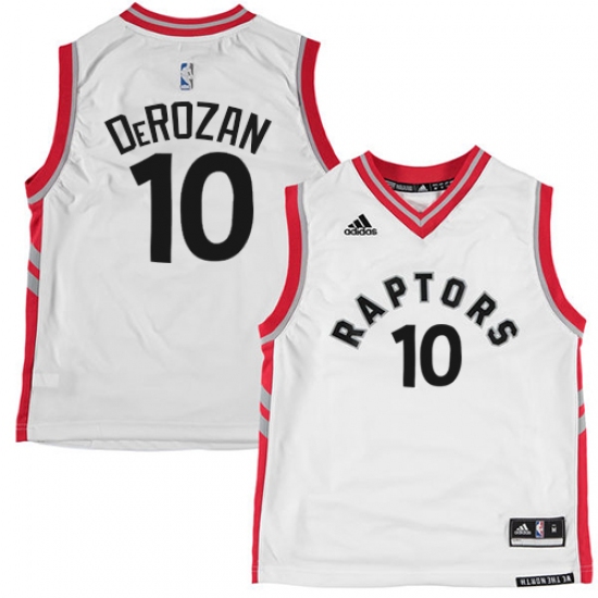 Men's Adidas Toronto Raptors 10 DeMar DeRozan Authentic White NBA Jersey