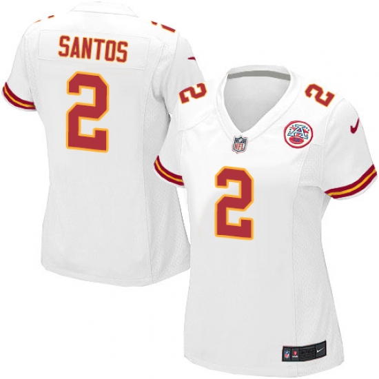 Women's Nike Kansas City Chiefs 2 Cairo Santos Game White NFL Jersey