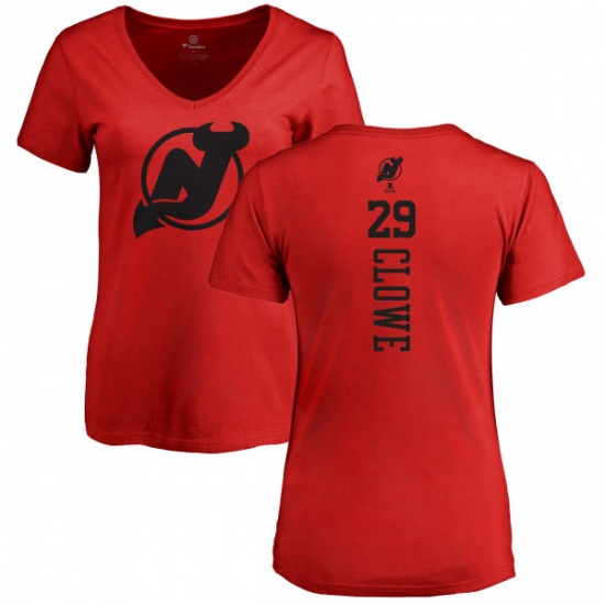 NHL Women's Adidas New Jersey Devils 29 Ryane Clowe Red One Color Backer T-Shirt