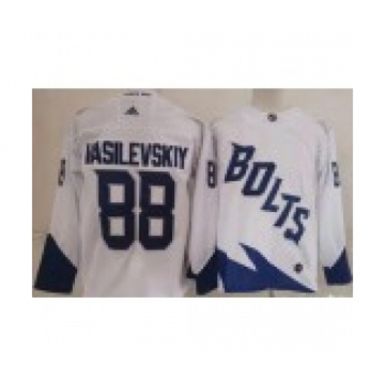 Men's Tampa Bay Lightning 88 Andrei Vasilevskiy White 2022 Stadium Series Authentic Jersey