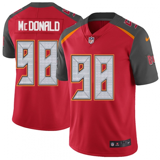 Men's Nike Tampa Bay Buccaneers 98 Clinton McDonald Red Team Color Vapor Untouchable Limited Player NFL Jersey