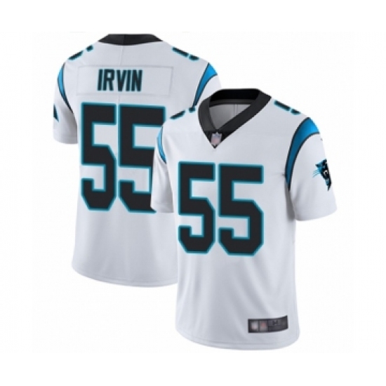 Men's Carolina Panthers 55 Bruce Irvin White Vapor Untouchable Limited Player Football Jersey