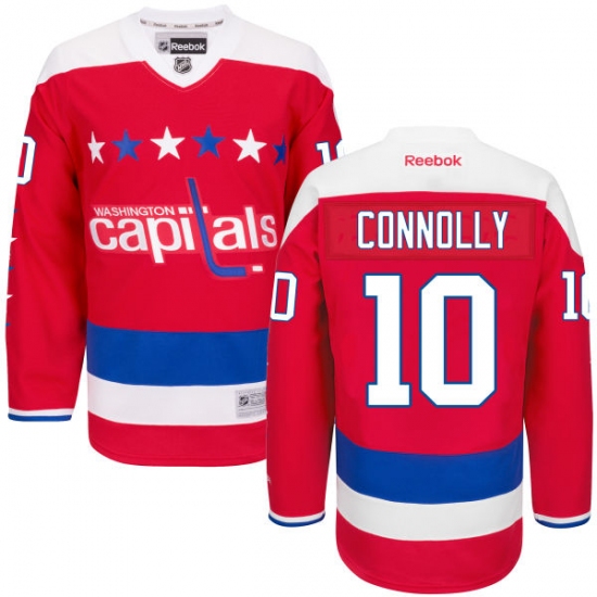 Women's Reebok Washington Capitals 10 Brett Connolly Premier Red Third NHL Jersey