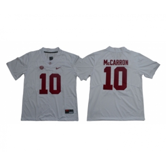 Alabama Crimson Tide 10 A.J. McCarron White Nike College Football Jersey