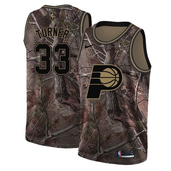 Youth Nike Indiana Pacers 33 Myles Turner Swingman Camo Realtree Collection NBA Jersey