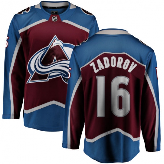 Youth Colorado Avalanche 16 Nikita Zadorov Fanatics Branded Maroon Home Breakaway NHL Jersey