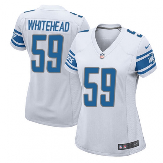 Women's Nike Detroit Lions 59 Tahir Whitehead Game White NFL Jersey