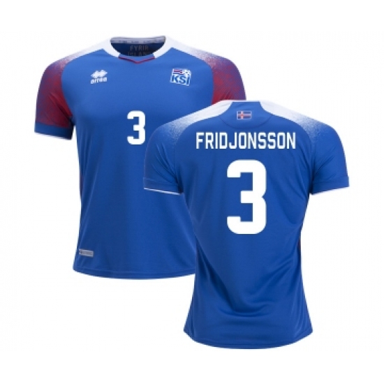 Iceland 3 FRIDJONSSON Home Soccer Country Jersey