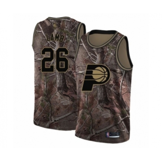 Men's Indiana Pacers 26 Jeremy Lamb Swingman Camo Realtree Collection Basketball Jersey