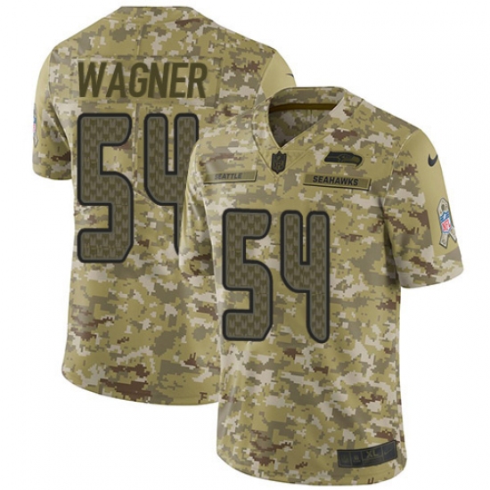 Men's Nike Seattle Seahawks 54 Bobby Wagner Limited Camo 2018 Salute to Service NFL Jersey