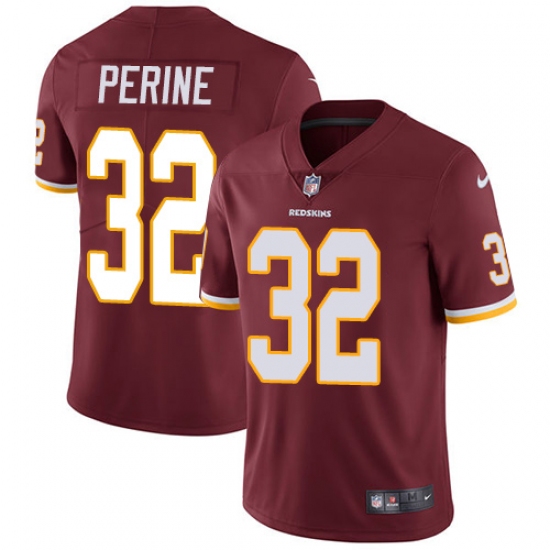 Men's Nike Washington Redskins 32 Samaje Perine Burgundy Red Team Color Vapor Untouchable Limited Player NFL Jersey