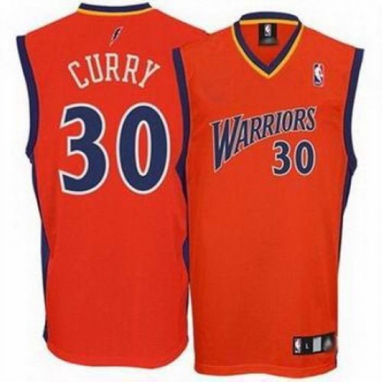 Men's Adidas Golden State Warriors 30 Stephen Curry Authentic Orange NBA Jersey