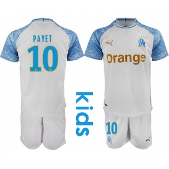 Marseille 10 Payet Home Kid Soccer Club Jersey